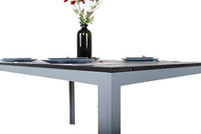 Carica l&#39;immagine nel visualizzatore di Gallery, Chicreat, tavolo da giardino, da pranzo, alluminio e finto legno, argento/grigio, 150 x 90 cm