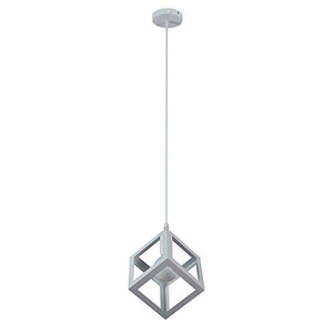 Lampada a sospensione Vintage industriale, cubo creativo battuto lampadario in ferro