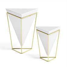 Carica l'immagine nel visualizzatore di Gallery, Umbra Trigg Set da Scrivania, Metallo, Bianco/Oro, Piccolo/Grande