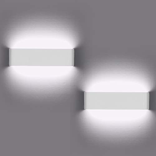 Lampade da parete per interni, 2 pezzi Applique da parete 12W LED
