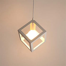 Carica l&#39;immagine nel visualizzatore di Gallery, Lampada a sospensione Vintage industriale, cubo creativo battuto lampadario in ferro