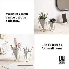 Carica l'immagine nel visualizzatore di Gallery, Umbra Trigg Set da Scrivania, Metallo, Bianco/Oro, Piccolo/Grande
