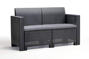Nebraska Salottino 4 Posti, Antracite, 281 x 155 x 79 cm