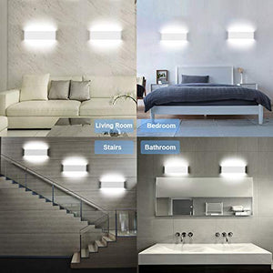 Lampade da parete per interni, 2 pezzi Applique da parete 12W LED