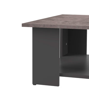 Marchio Amazon - Movian Taro - Tavolino da caffè, 89 x 89 x 30.5 cm (L x P x A), colore nero e pietra