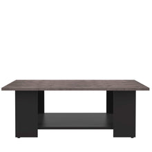 Carica l&#39;immagine nel visualizzatore di Gallery, Marchio Amazon - Movian Taro - Tavolino da caffè, 89 x 89 x 30.5 cm (L x P x A), colore nero e pietra