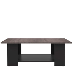 Marchio Amazon - Movian Taro - Tavolino da caffè, 89 x 89 x 30.5 cm (L x P x A), colore nero e pietra
