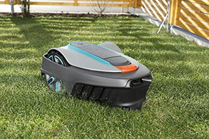 Gardena 19300-47 Robot Tosaerba Smart SILENO City 300, Grigio Scuro/Grigio Chiaro/Turchese/Arancione, Fino m²