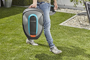 Gardena 19300-47 Robot Tosaerba Smart SILENO City 300, Grigio Scuro/Grigio Chiaro/Turchese/Arancione, Fino m²