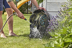 Gardena 19300-47 Robot Tosaerba Smart SILENO City 300, Grigio Scuro/Grigio Chiaro/Turchese/Arancione, Fino m²
