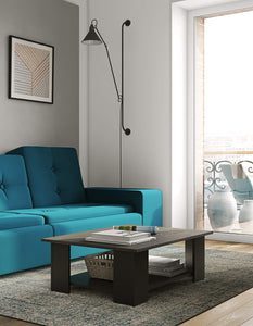 Marchio Amazon - Movian Taro - Tavolino da caffè, 89 x 89 x 30.5 cm (L x P x A), colore nero e pietra